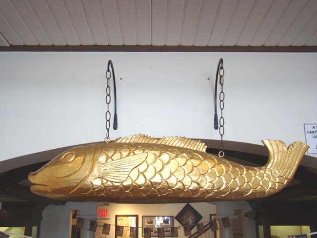A beautifully carved and gilded folkart COD FISH sign, mid 20th century — image 2